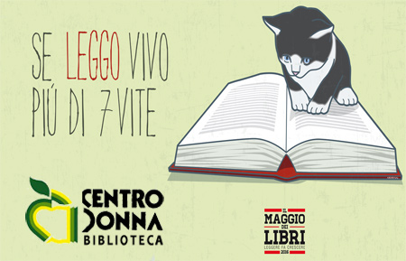 Logo del maggio dei libri e della Biblioteca Centro Donna