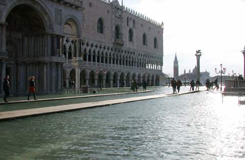 Acqua alta in Piazza San Marco